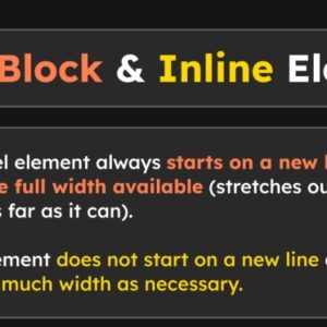 HTML Block and Inline Element