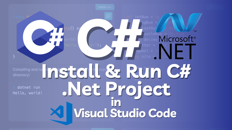 C# install and Run in VSCode